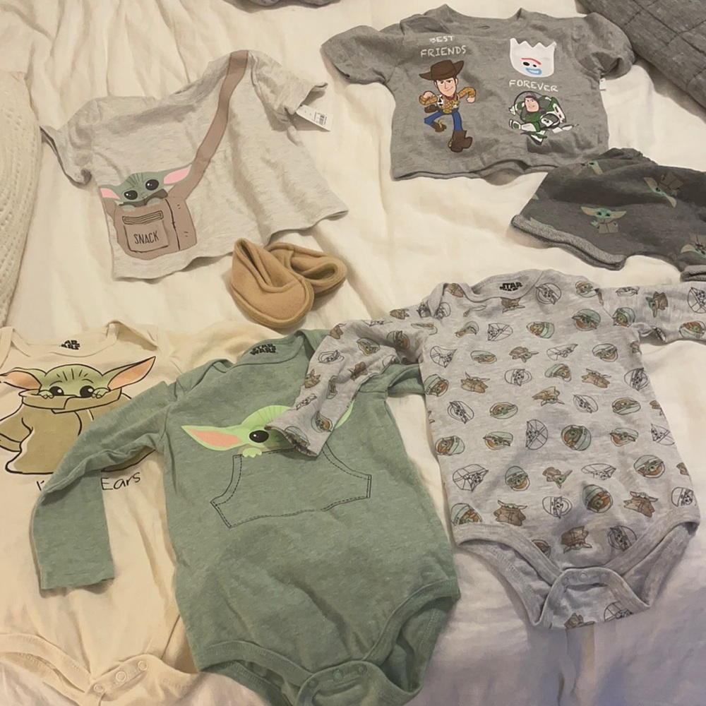 Bundle of Disney baby yoda clothes